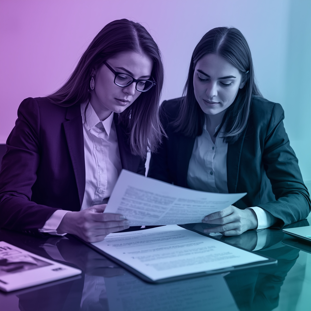 Advogados analisando documentos